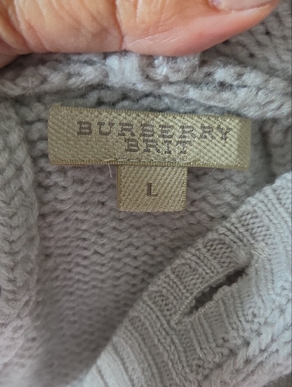 Burberry Cream Hooded PRINTED Knit Cape - Neutral Beige Tone Fits XS-S OR GIRL L